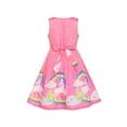 thumbnail image 2 of Robe Fille Rose Unicorn Arc-en-Ciel Été Robe d'Été 4-5 Ans, 2 of 7