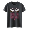 thumbnail image 4 of YDLCAFD Lace Tops for Women Cancer Shirt Women Breast Cancer Shirts Ribbon Breast Cancer Awareness Rainbow T Shirts Cancer Short Sleeve Tops Women Plus Size Tops Chiffon Tops for Women, 4 of 4