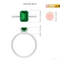thumbnail image 5 of ANGARA Lab Grown 1.5 Ct Emerald-Cut Emerald Solitaire Classic Engagement Ring for Women in 14K White Gold (Size-8x6mm) | May Birthstone, Anniversary, Jewelry Gift for Women | Lab-Grown Emerald Ring, 5 of 8