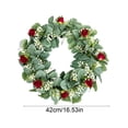 thumbnail image 3 of Bcylexb Spring Summer Wreaths for Front Door, 16 inch Artificial Fake Flower Wreath with Green Leaves Wreath for Wall Window Farmhouse Party Home Holiday Decor, 3 of 6