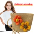 thumbnail image 2 of Bolso de hombro con sombrero de paja para niñas y niños, monedero de princesa de verano para bebé (beige) Tmvgtek Oficina Multiescena Multifunción, 2 of 6