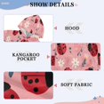 thumbnail image 6 of DIXRUYEE Youth Hoodie Pullover Sweatshirt Bold Pink Ladybug Printed, 6 of 9