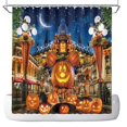 thumbnail image 2 of Cortina de ducha DePhoto Halloween Kids Pumpkin 180 x 180 cm, 2 of 7