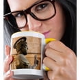 thumbnail image 2 of Israel, Galilee, Tiberias, St Peters Parish, Statue-As14 Wbi0290 - Walter Bibikow, 11oz Two-Tone Yellow Mug, 2 of 7