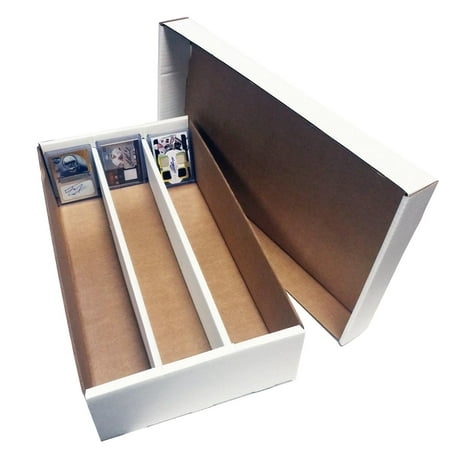 (3) SUPER Shoe 3 Row Storage Box (3000 Ct.) - Corrugated Cardboard Storage Box - Baseball,Football, Basketball, Hockey, Nascar, Sportscards, Gaming & Trading Cards Collecting Supplies by MAX (Best Basketball Shoe Stores)