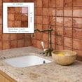 thumbnail image 2 of 10 Sheet Thicker Peel and Stick Backsplash Tile, 12"x12" 3D Self Adhesive Square Mosaic Subway Checkered Vinyl Backsplash Stick on Wall Tiles for Bathroom, Kitchen, Living Room (Orange), 2 of 10