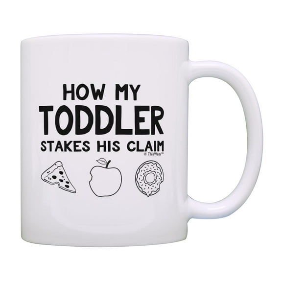 ThisWear Mothers Day Gifts for Mom Toddler Bitten Food New Mom Gifts Ceramic 11oz Coffee Mug