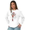 thumbnail image 4 of Cute Betty Boop Christmas Holiday Women's Long Sleeve T Shirt Brisco Brands S, 4 of 6