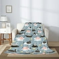 thumbnail image 2 of Fuzoiu Swan Princess On Lake Print Flannel Throw Blanket,Light Weight Warm Decorative,Throw Blanket Cover for Sofa, Couch, Bedroom,Travel-50"x40", 2 of 6