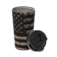 thumbnail image 2 of Goofa American Flag with Desert Camouflage for Insulated Travel Coffee Mug Spill Proof Leak Proof 16 OZCoffee Tumbler Reusable Coffee Cups with Lids Thermos for Hot and Cold Drink, 2 of 8
