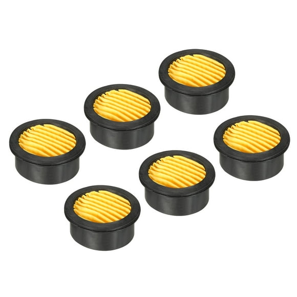 Unique Bargains Air Compressor Filter, 6 Pack Noise Reduction Air Compressor Accessories, Black, Yellow