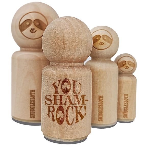 You Shamrock! Funny Compliment St Patrick's Day Clover Rubber Stamp for Scrapbooking Crafting Stamping - Mini 1/2 Inch
