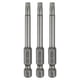 thumbnail image 1 of Uxcell 3 piezas Punta de destornillador Torx T25 1/4" Vástago hexagonal 2.6" (65mm) Largo Magnético Sin Punta de Agujero 6 Puntos Estrella, 1 of 7