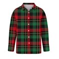 thumbnail image 4 of Letdown Womens Plaid Shirts Button Down Long Sleeve Shirts Lightweight Shackets Business Casual Blouse (#03-Green,M), 4 of 6
