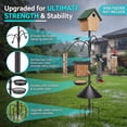 thumbnail image 2 of Umailgoo 92" Bird Feeder Pole with Squirrel Proof Baffle & 4 Shepherds Hooks- Adjustable Heavy Duty Bird House Feeding Station Stand Kit with 5-Prong Anchor for Outdoor Garden, 2 of 11