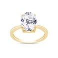 thumbnail image 3 of 1.86 CT 9MM X 7MM Oval Cut Lab Created Moissanite Diamond Engagement Wedding Solitaire Ring In 14K Yellow Gold Over Sterling Silver (1.86 Cttw) -11, 3 of 6