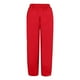 thumbnail image 4 of ¡Liquidación! Pantalones capri para mujer, pantalones casuales de verano, talla grande, cintura alta, algodón, sueltos, largos y rectos, color rojo, talla L, 4 of 5
