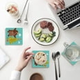 thumbnail image 1 of RYLABLUE Merry Christmas Xmas Tree Winter Christmas Set of 4 Coaster for Drinks, Absorbent Ceramic Stone Coasters Cup Mat with Cork Base for Home Kitchen Room Coffee Table Bar Decor, 1 of 4