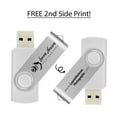 thumbnail image 4 of 512MB Custom USB Flash Drives Personalized with Your Logo - for Promotional Use - Swivel - White Body/Silver Clip - 20 Pack, 4 of 4