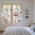 thumbnail image 4 of Seashell Coastal Kitchen Curtains, Summer Beach Ocean Starfish Watercolor Light Filtering Window Curtain Panels, 2Pcs Rod Pocket Window Treatments Set for Study Room Bathroom Bedroom 52x54 Inches, 4 of 9