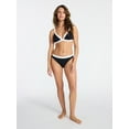 thumbnail image 3 of Time and Tru Women's and Women's Plus Size Contrast Banded Bikini Top, Sizes XS-3X, 3 of 5