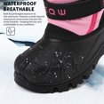 thumbnail image 2 of EQW Kids Waterproof Insulated Winter Snow Boots for Boys and Girls, Hook-and-Loop Strap, Drawstring Closure, Non-Slip Rubber Sole, 2 of 10