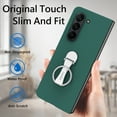 thumbnail image 6 of Dteck for Galaxy Z Fold 7 Case with Built-in Screen Protector, Metal Ring Holder Stand Shockproof Slim Hard PC Protective Phone Cover for Samsung Galaxy Z Fold7,Dark Green, 6 of 8