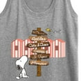 thumbnail image 3 of Peanuts - Summer Edition - Snoopy Looking for a Destination on Sign - Women's Racerback Tank Top, 3 of 5