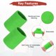 thumbnail image 5 of Uxcell 12PCS Bandas de sudor deportivas, muñequeras de algodón absorbentes de sudor para entrenamiento/baloncesto/correr [Verde Fruta, 10cmW], 5 of 7