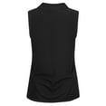 thumbnail image 6 of ADREAMLY Women Golf Shirts Sleeveless Tennis Polo Shirt Zip Up Sports Tank Tops, 6 of 7