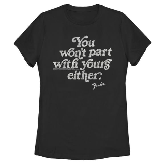 Women's Fender You Won't Part With Yours Graphic Tee Black Large