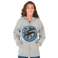 thumbnail image 4 of North Carolina Retro First in Flight Unisex Fleece Graphic Zip Up Hoodie Brisco Brands 2X, 4 of 5