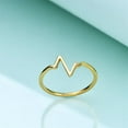 thumbnail image 2 of HIJONES Women's Stainless Steel Ring ECG Shape for Promise Jewelry Rose-Gold Size 6, 2 of 4