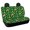 St. Patrick's Lucky Print, variant on POLERO Abstract Brushstroke, Non-Slip Replacement Seat Protectors Set of 2 Waterproof All Weather Car Back Seat Cover for Auto Car Interior