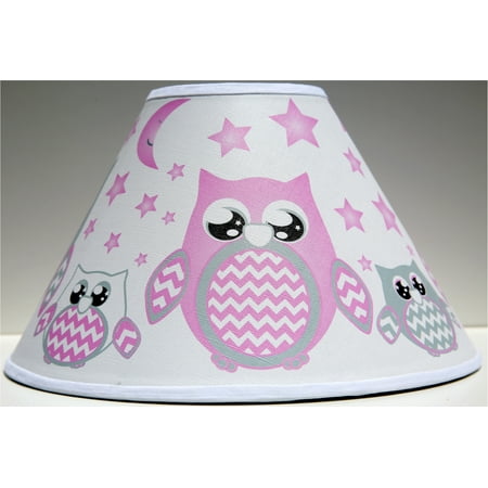 Pink Owl Lamp Shade Children S Pink Owl Nursery Room Decor