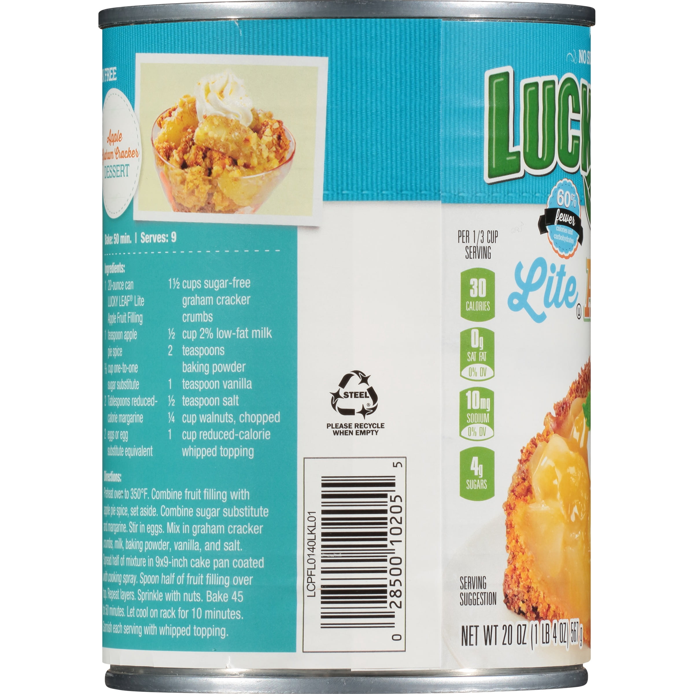 Lucky Leaf Lite Apple Fruit Filling & Topping 20 oz. Can