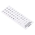 thumbnail image 1 of Unique Bargains English Keyboards Layout Stickers Computer Replacement Cover Universal White Background Black Lettering 4 Pack, 1 of 6