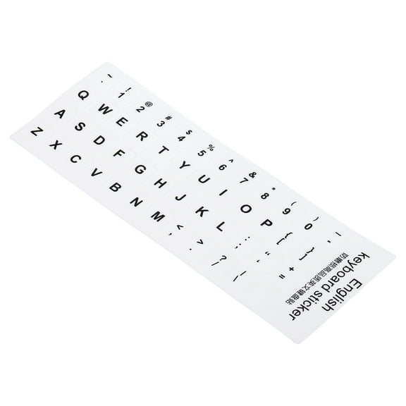 Uxcell English Keyboards Layout Stickers Computer Replacement Cover Universal White Background Black Lettering 4 Pack