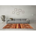 thumbnail image 3 of Ahgly Company Indoor Rectangle Abstract Orange Modern Area Rugs, 6' x 9', 3 of 4
