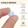 thumbnail image 4 of Uxcell 50pcs Botón de Costura 11.5mm 4 Agujeros Botones Redondos de Resina para Manualidades, Azul, 4 of 6
