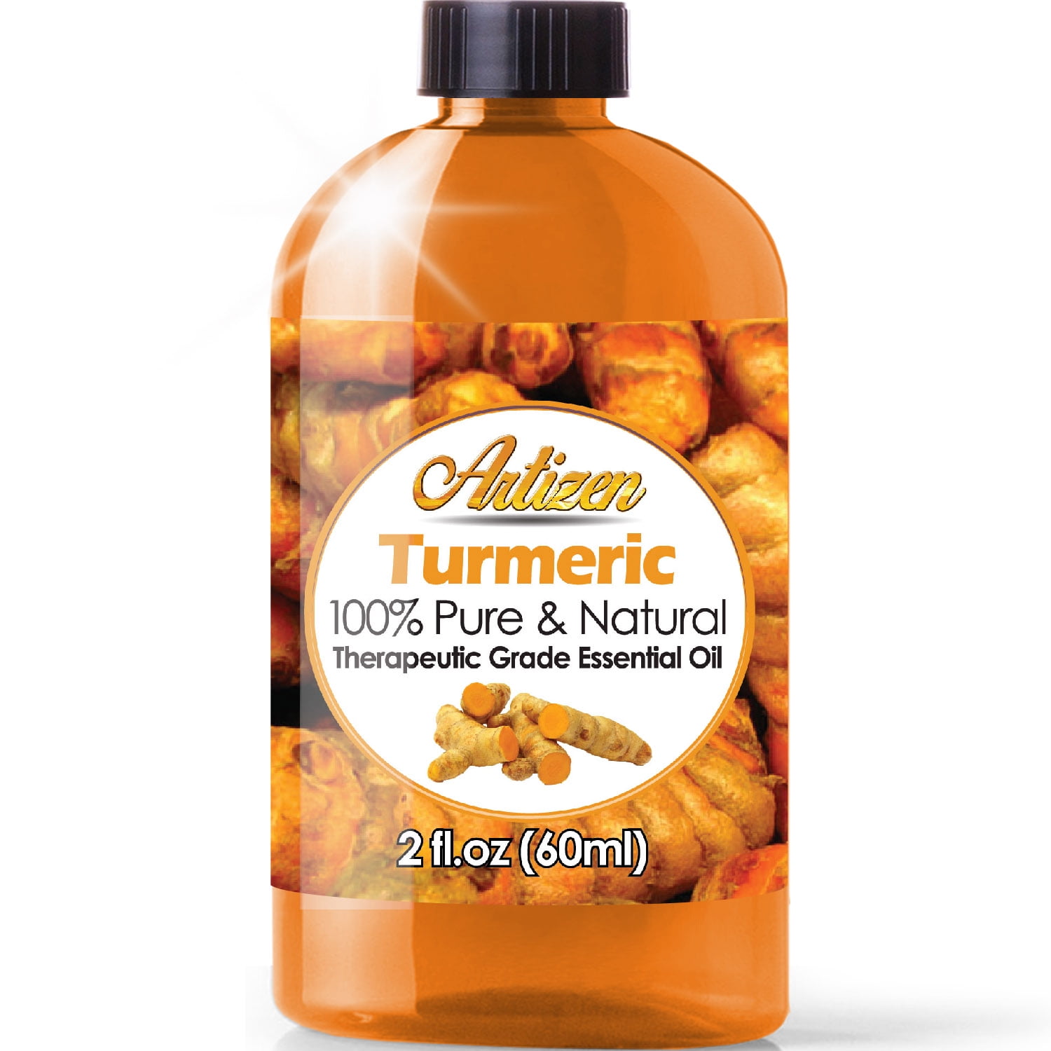 Photo 1 of 2oz - Artizen Turmeric Essential Oil (100 Pure Natural - UNDILUTED) Therapeutic Grade - Huge 2 Ounce Bottle - Perfect for Aromatherapy