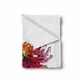 thumbnail image 2 of Watercolor Soft Flannel Fleece Throw Blanket, Chrysanthemum Flower Illustration Friendship Well Being Honoring Loved Ones, Cozy Plush for Indoor and Outdoor Use, 50" x 70", Multicolor, by Ambesonne, 2 of 6