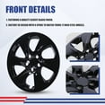 thumbnail image 2 of 1 Pack 17 inch Steel Wheel Hubcap for 2019-2025 Toyota RAV4,Wheel Rim Cover,Snap-On Installation,ABS+PC,Black Lacquer, 2 of 8