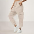 thumbnail image 5 of jtjvou Womens Cargo Sweatpants Oversized Fleece Joggers Fall Fashion Outfits Y2k Clothes 2025 with Pockets Beige L, 5 of 8