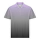 thumbnail image 3 of Blusa y camisa de manga corta con cuello vuelto para hombre, informal, lisa, de manga corta, con botones y cuello vuelto., 3 of 5