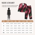 thumbnail image 4 of Salouo Red Viper Jungle Intensity Pattern Women's Pajamas Set Long Sleeve Button Down Sleepwear Soft Pj Lounge Sets for women 2 Piece Pjs Set with Long Pants-Medium, 4 of 7