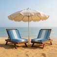 thumbnail image 6 of Outdoor Patio Cushion Covers 4 Pack Blue Ombre Patio Chair Cushion Covers with Ties and Zipper Light Blue Ombre White Stripes Waterproof Outdoor Seat Cushion Covers for Patio Furniture 24"x24", 6 of 7