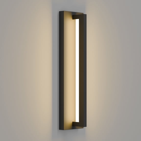 ANMINY 21" Modern LED Outdoor Wall Lights Black Aluminum Exterior Lighting Fixtures Wall Mount IP65 Waterproof Outside Sconce Light for House Garage Porch Patio