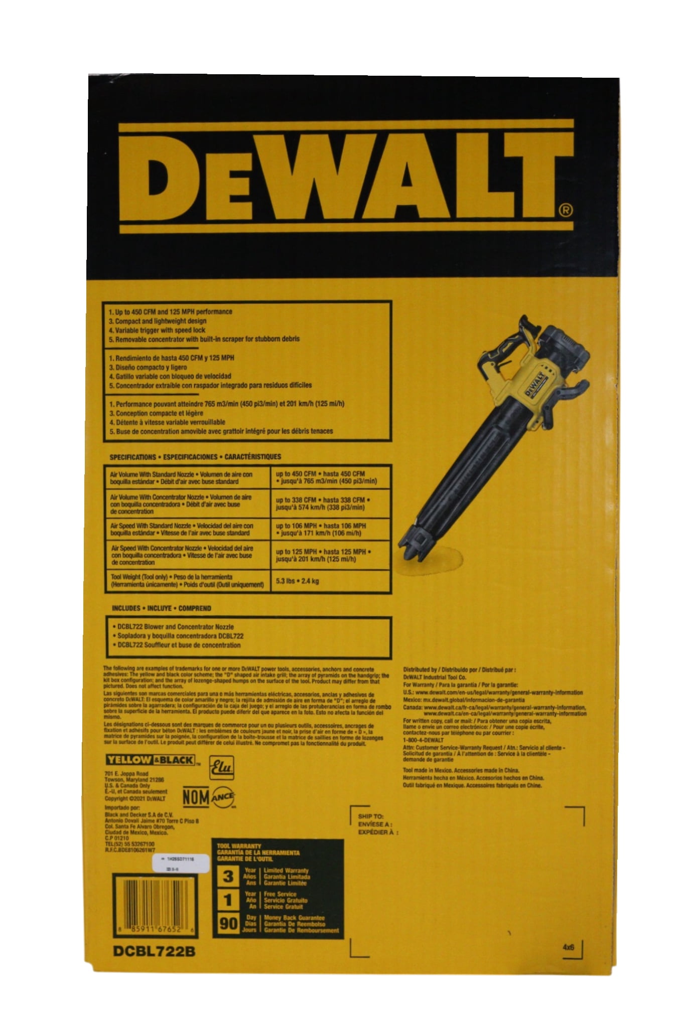 Dewalt 20V Max XR Li-Ion Cordless Brushless Handheld Blower