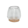 thumbnail image 5 of Flyshop 16PCS Transparent Furniture Feet Covers Soft PVC Chair Leg Caps Round Hardwood Floor Protectors with Felt-Padded Backing, Size 1-1/8" to 1-3/8" (29 to 33 mm), 5 of 6
